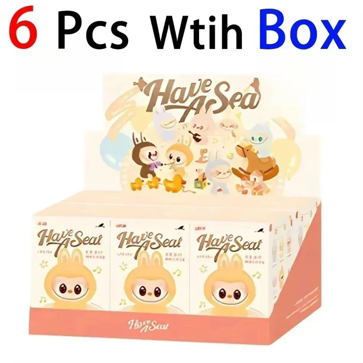 1:1 qualidade kawaii monstro labubu caixa cega série pvc labubu macaron pingente boneca monstro chaveiro aniversário presente do feriado