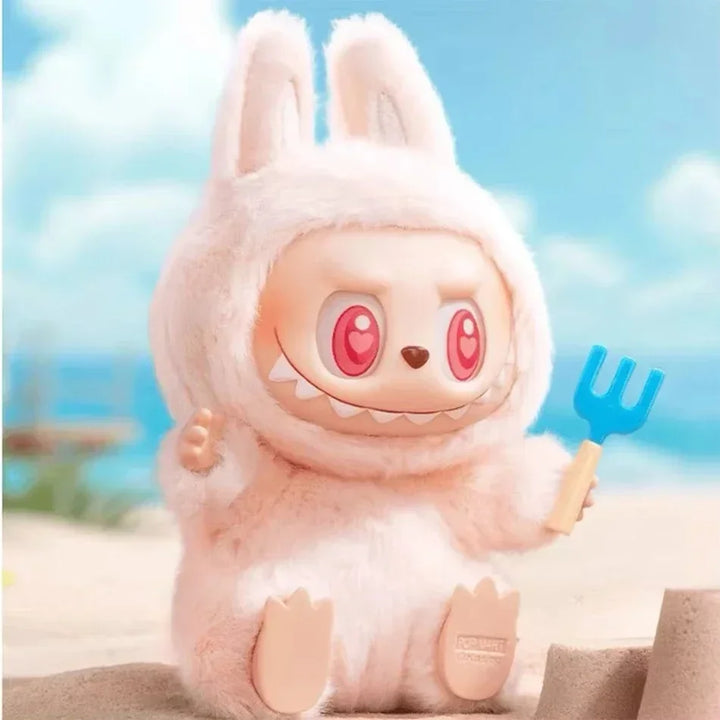 1:1 qualidade kawaii monstro labubu caixa cega série pvc labubu macaron pingente boneca monstro chaveiro aniversário presente do feriado